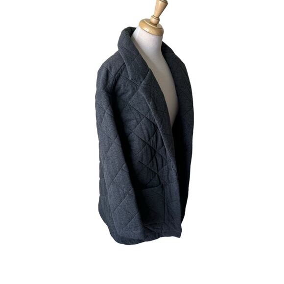 CARVE DESIGNS MAGGIE QUILTED TOPPER Charcoal Gray Size XS NWT - Picture 4 of 7